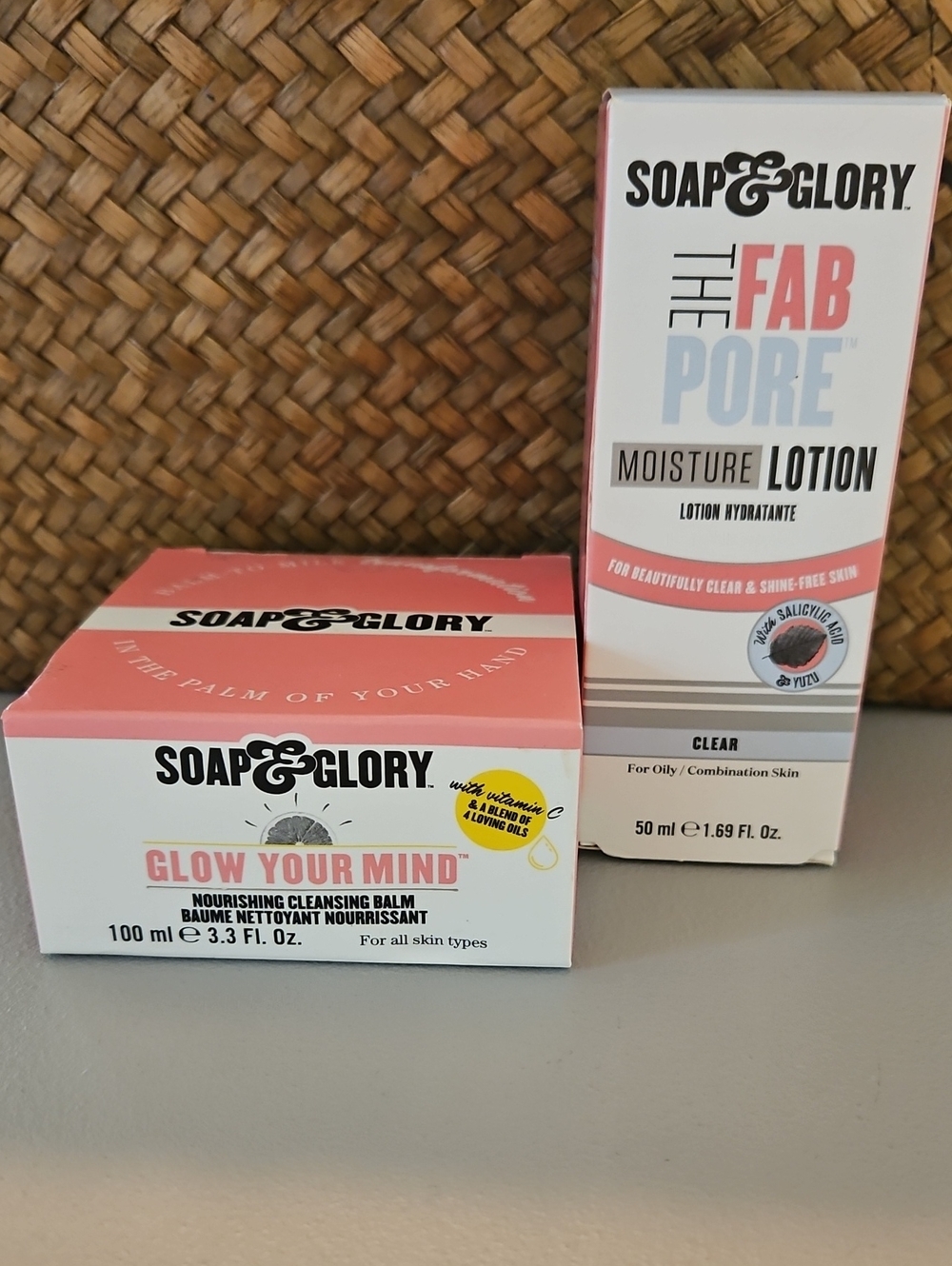 Soap & Glory Lot Glow Your Mind Nourishing Cleansing Balm & Fab Pore Lotion